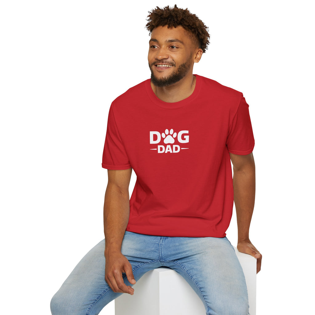 Dog Dad T-Shirt — Paw Print Graphic Tee for Pet Owners
