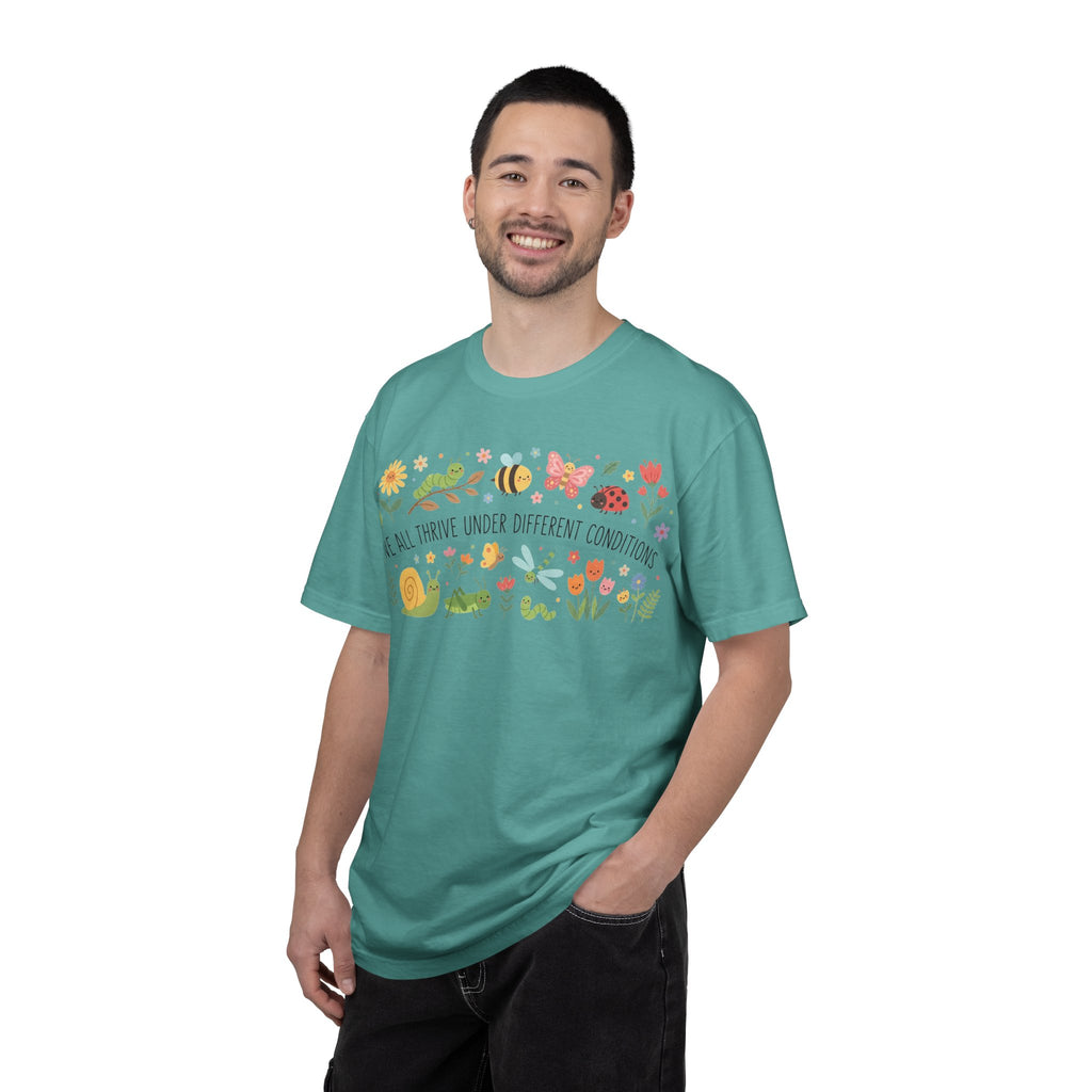 We All Thrive Under Different Conditions Shirt, Neurodiversity Garden Tee, Inclusion Teacher Shirt, SPED Gift