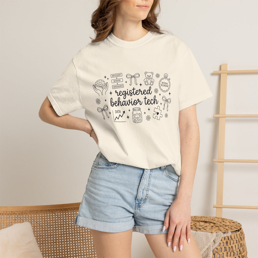 Registered Behavior Tech Doodle Shirt, ABA Data Line Art Tee, RBT Shirt, Behavior Analyst Gift