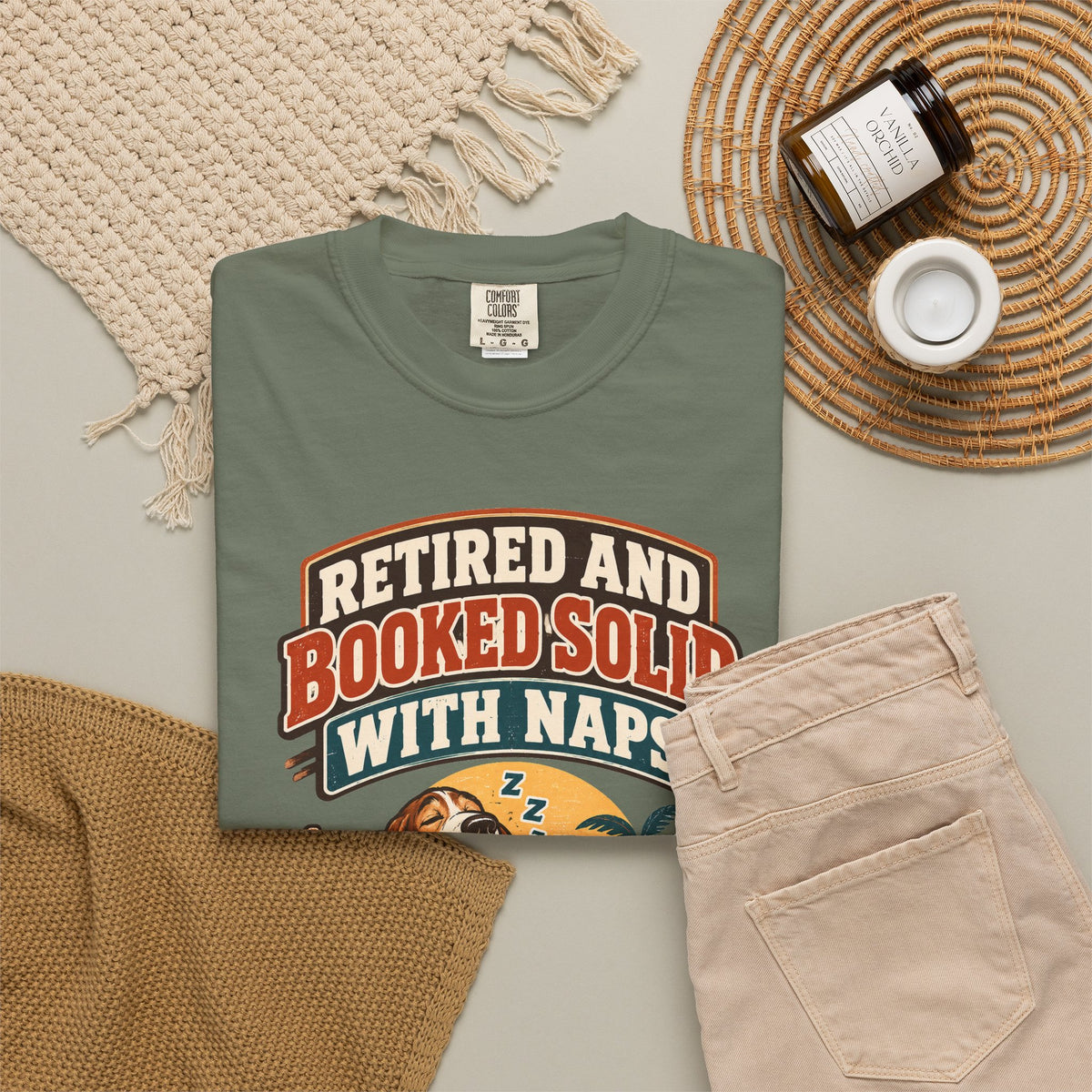 Funny Retirement Shirt Retired And Booked Solid With Naps | Vintage Badge Shirt | Retirement Gift For Him Her
