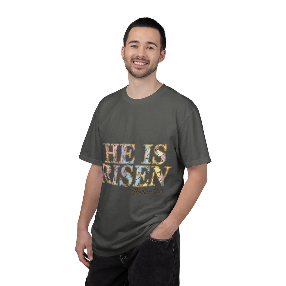 He Is Risen Shirt, Matthew 28:6 Easter Tee, Watercolor Christian Easter Shirt, Faith Gift