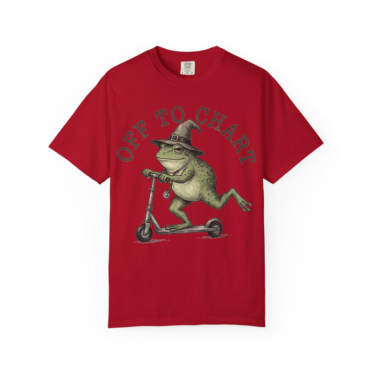 Off To Chart Bold Shirt, Engraved Frog Nurse Scooter Tee, Funny Night Shift Shirt, Nurse Gift