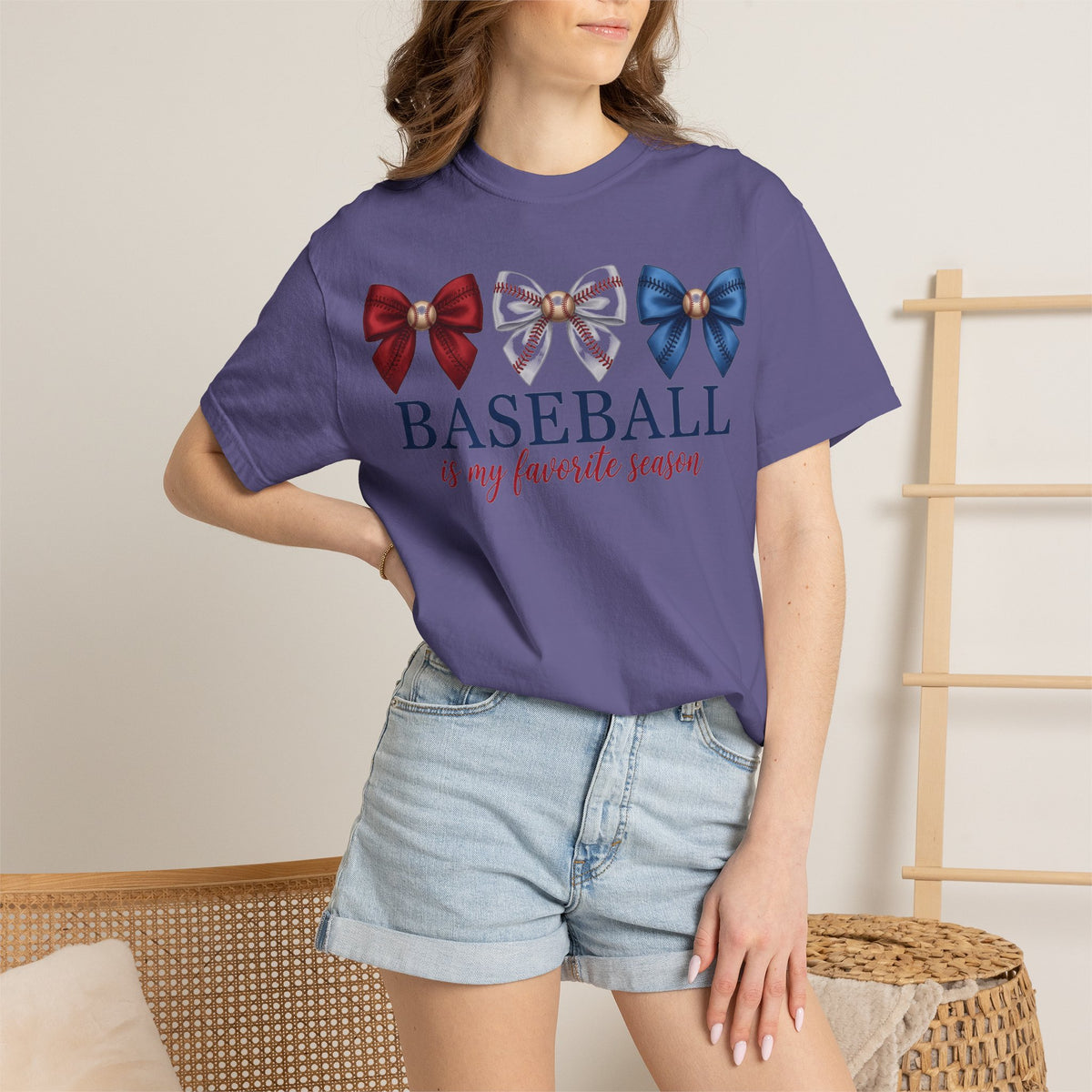 Baseball Is My Favorite Season Shirt, Coquette Baseball Bows Tee, Baseball Mom Shirt, Game Day Gift