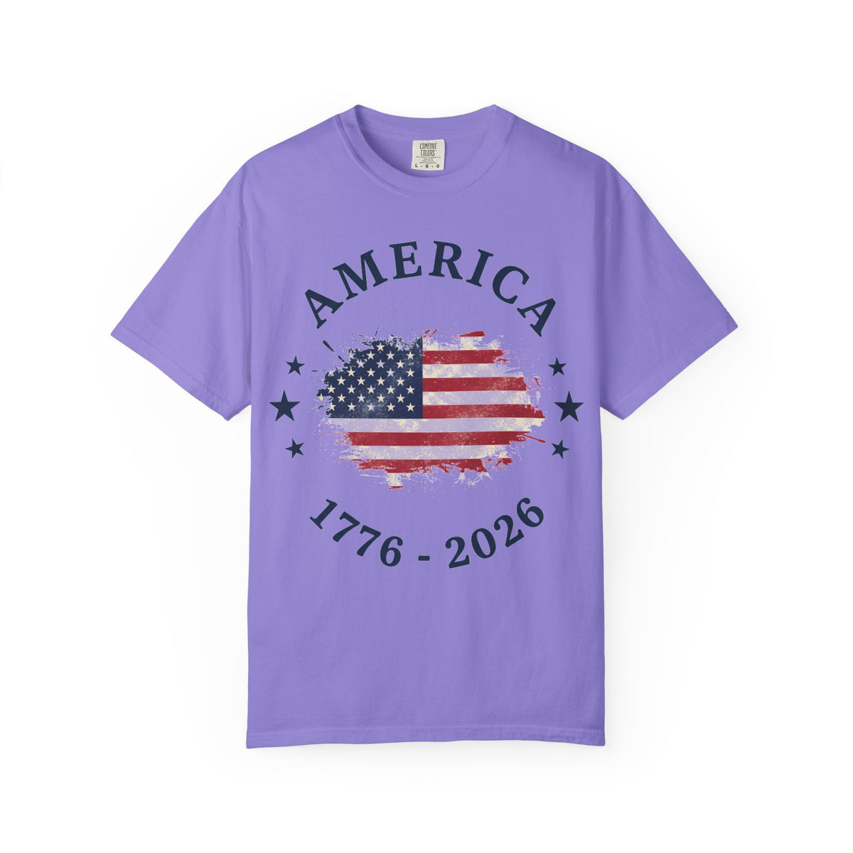 America 1776 2026 Arched Shirt, Vintage Flag Splash Tee, Patriotic Americana Shirt, Independence Day Gift