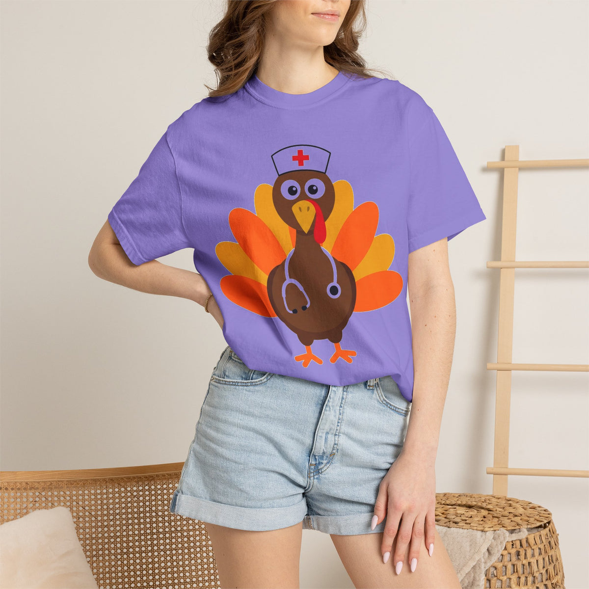 Nurse Turkey Shirt, Funny Thanksgiving Nurse Tee, Stethoscope Turkey Shirt, RN Holiday Gift