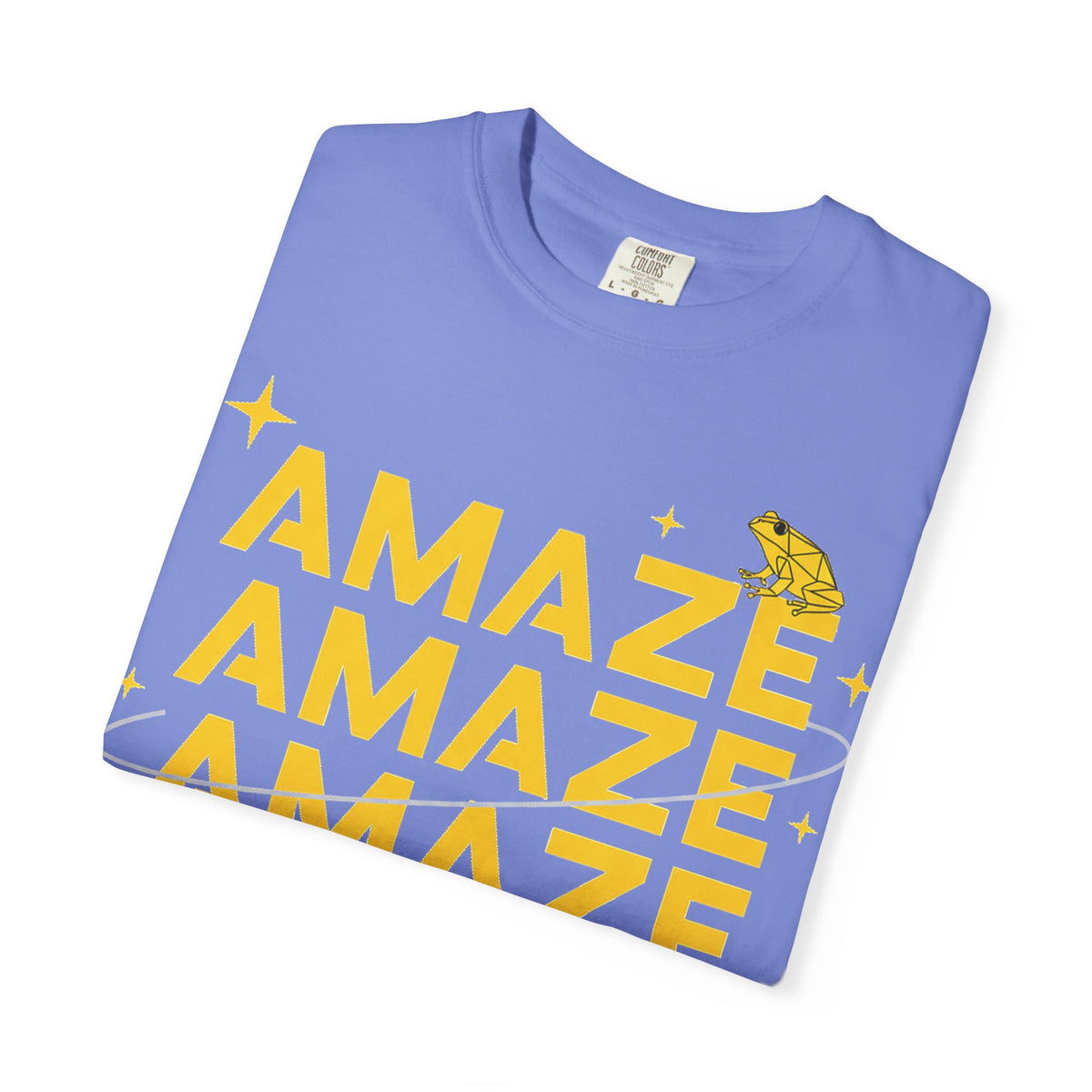 Amaze Amaze Amaze Amaze Shirt, Four Line Retro Type Tee, Frog Sparkle Graphic Shirt, Trendy Gift