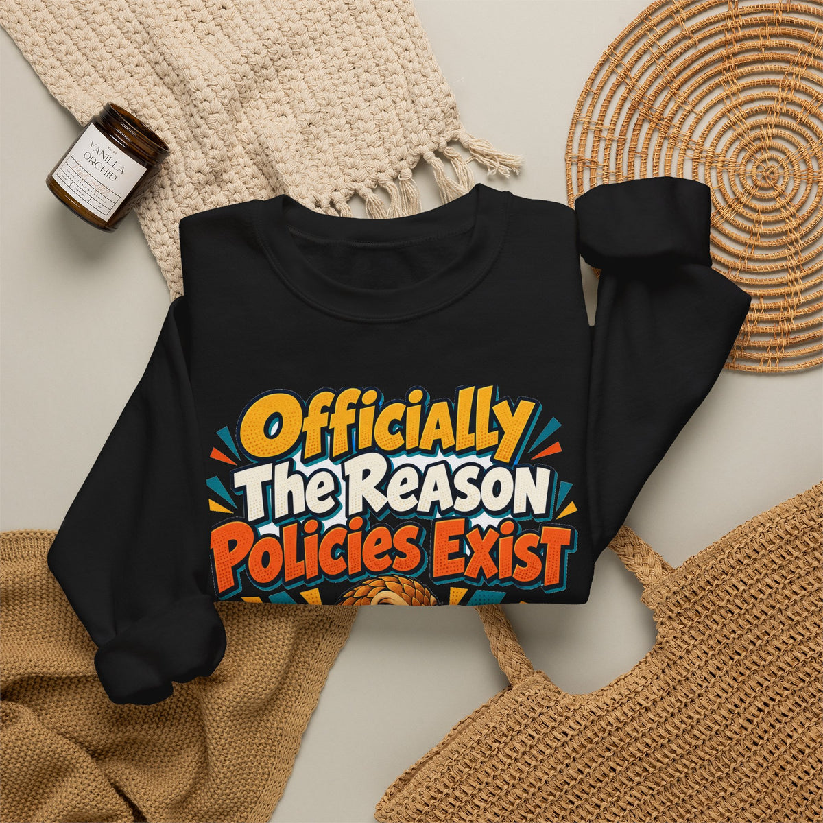 Funny Coworker Sweatshirt Officially The Reason Policies Exist Shirt, Funny Coworker Gift, Christmas Gift, Funny Tee