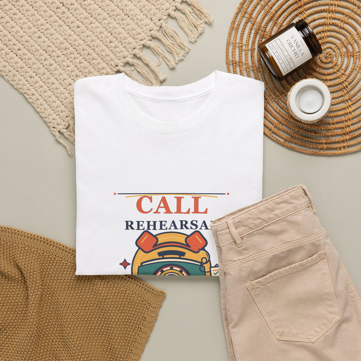 Call Rehearsal Club Tee — Funny Retro Rotary Phone Shirt
