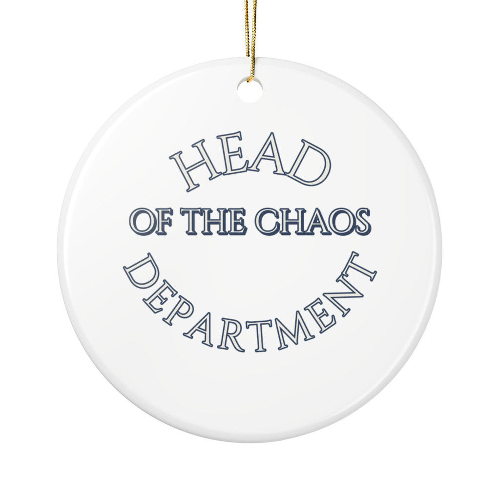 Head Of The Chaos Department Ornament, Funny Sarcastic Gift for Coworker, Secret Santa Gift, Christmas Ornament 2026