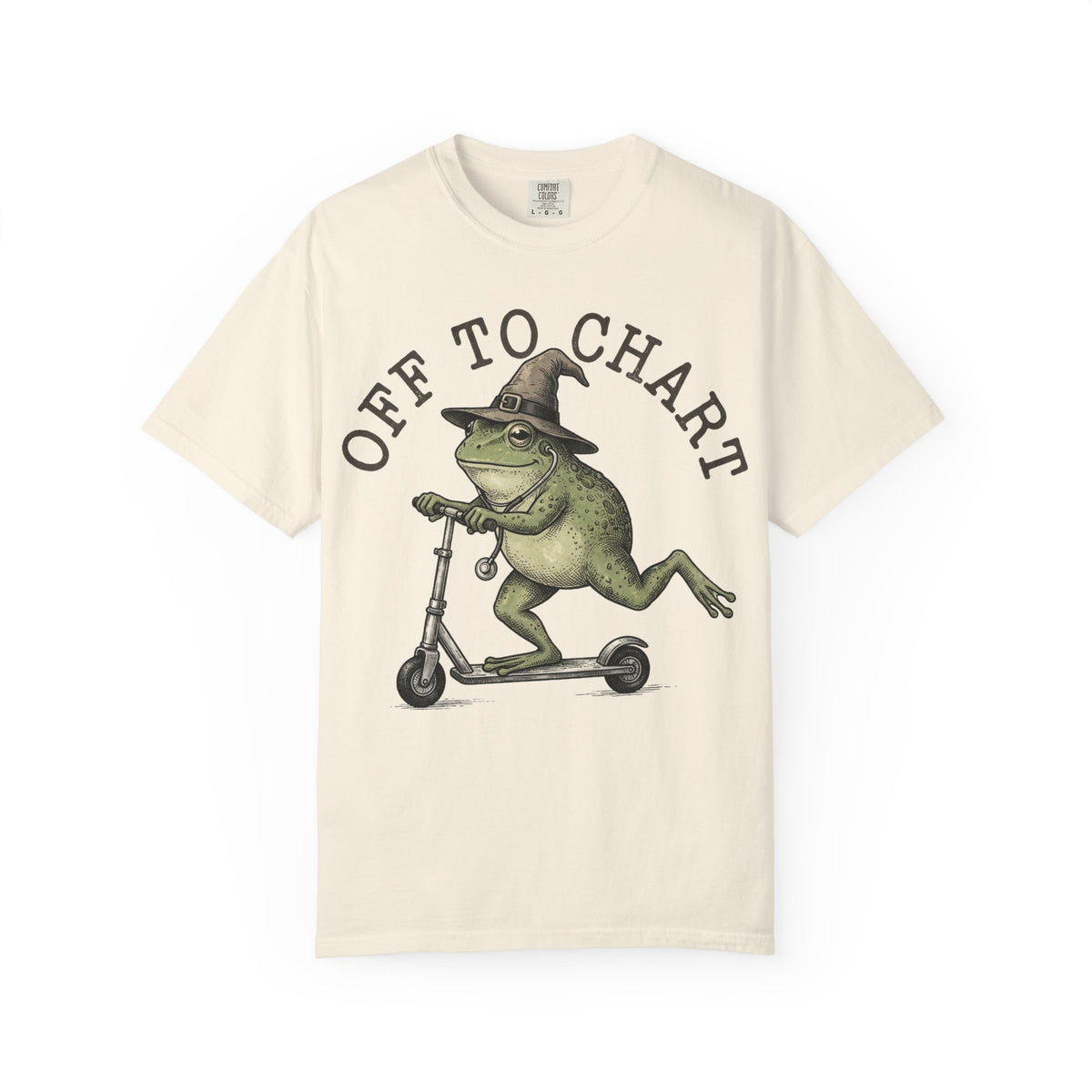 Off To Chart Bold Shirt, Engraved Frog Nurse Scooter Tee, Funny Night Shift Shirt, Nurse Gift