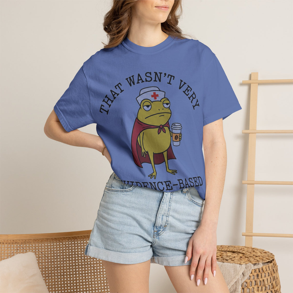 That Wasn't Very Evidence-Based Of You Caped Frog Shirt, Funny Nurse Frog Tee, Nursing Student Shirt, RN Gift