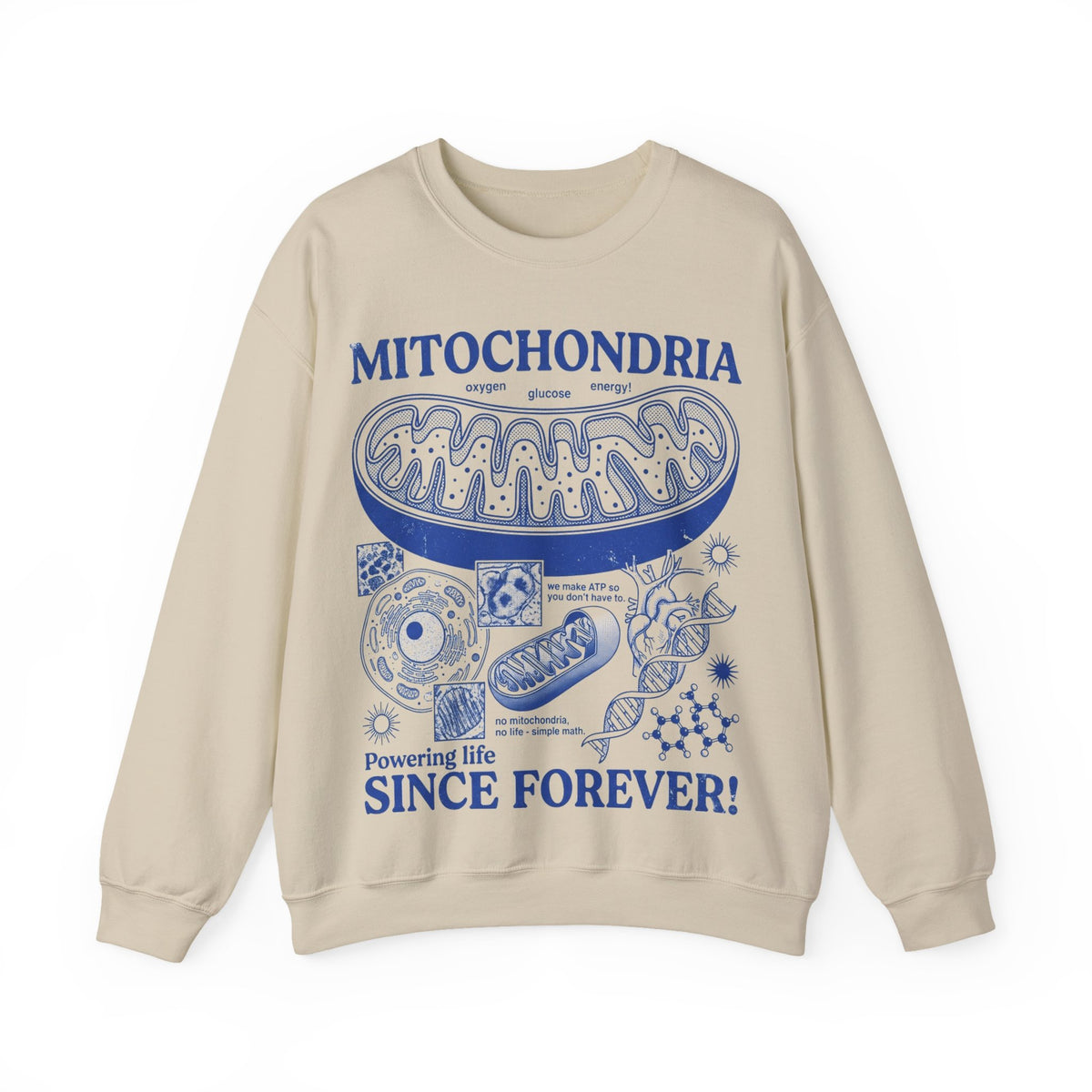 Mitochondria Powering Life Since Forever Sweatshirt, Retro Science Diagram Sweatshirt, Biology Teacher Gift, Science Nerd Sweatshirt, Cell B