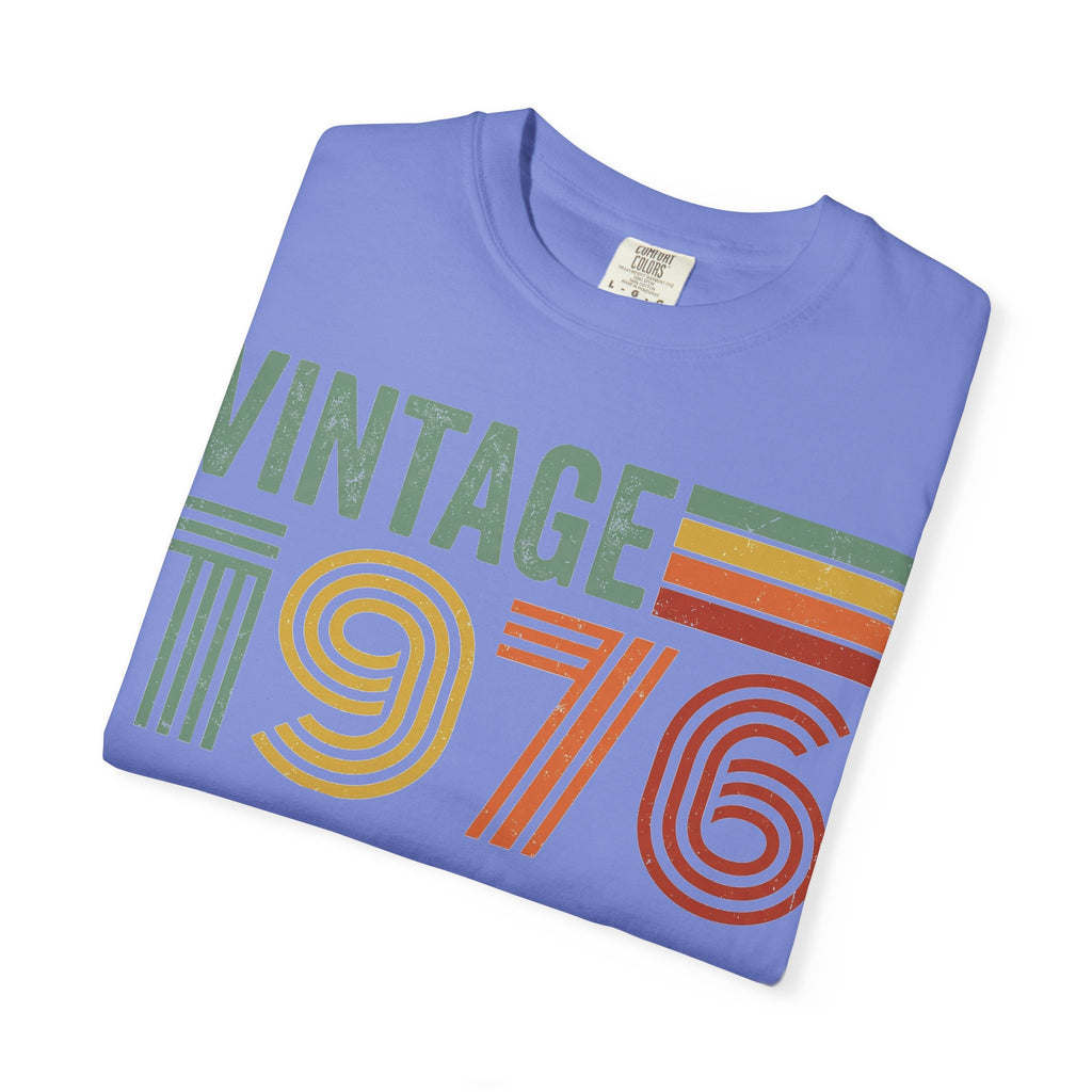 Vintage 1976 Wide Shirt, Retro Striped Birth Year Tee, 50th Birthday Shirt, 1976 Gift
