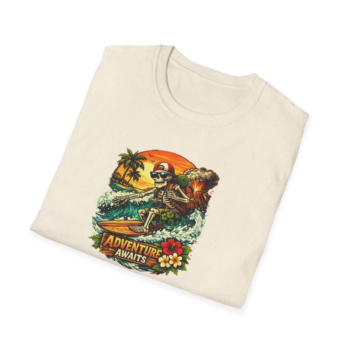 Adventure Awaits Shirt, Retro Dinosaur Outdoor Tee, Explorer Gift