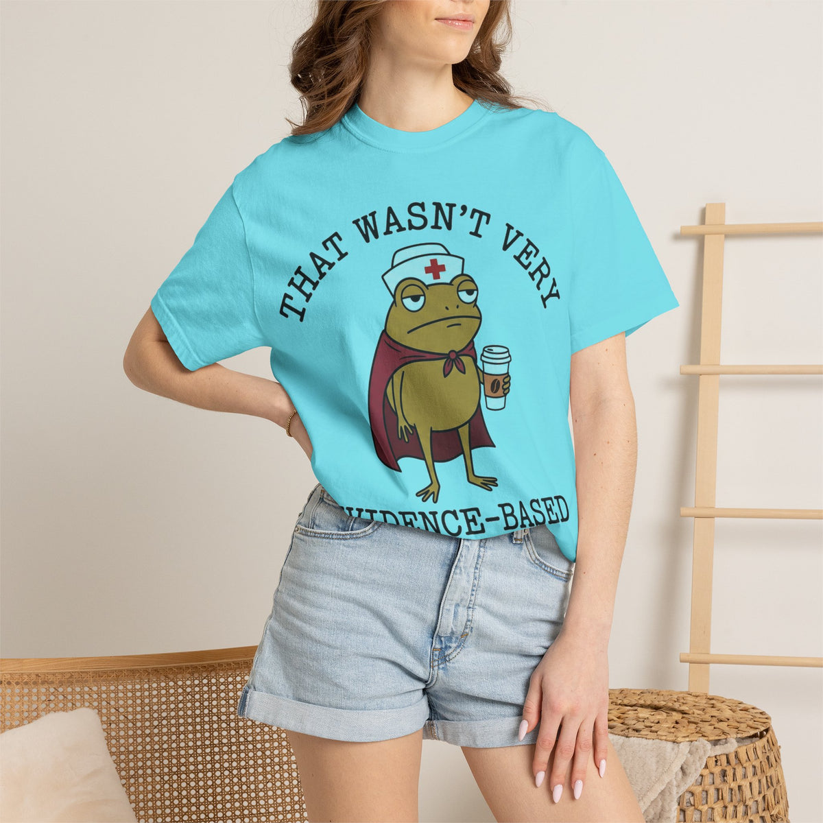 That Wasn't Very Evidence-Based Of You Caped Frog Shirt, Funny Nurse Frog Tee, Nursing Student Shirt, RN Gift