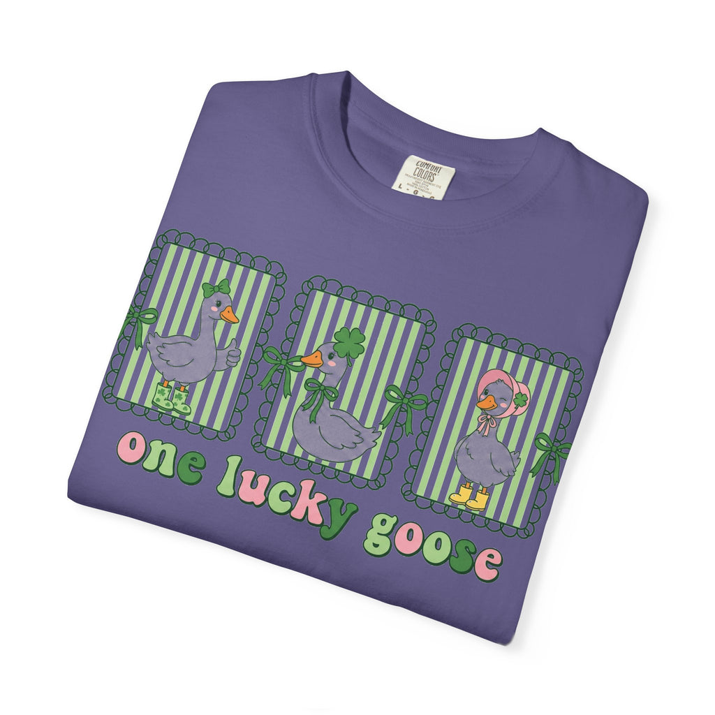 One Lucky Goose Shirt, St Patricks Day Goose Trio Tee, Funny Irish Shirt, Shamrock Gift