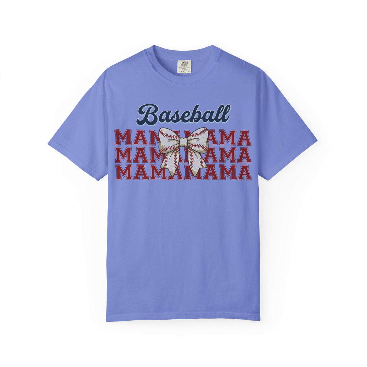 Baseball Mama Shirt, Stacked Varsity Mama Tee, Baseball Bow Mom Shirt, Game Day Baseball Mom Gift