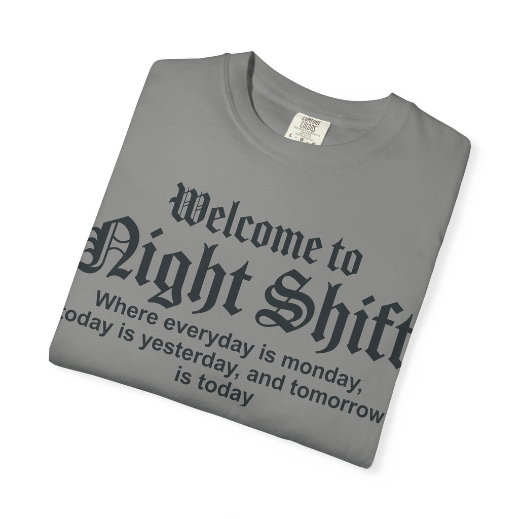 Welcome To Night Shift Bold Shirt, Gothic Type Nurse Tee, Shift Worker Humor Shirt, Nurse Gift