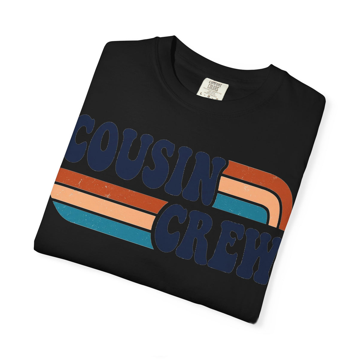 Cousin Crew Rainbow Stripe Shirt, Retro Family Reunion Tee, Matching Cousins Shirt, Family Gift