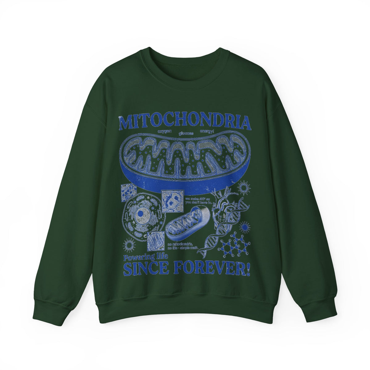 Mitochondria Powering Life Since Forever Sweatshirt, Retro Science Diagram Sweatshirt, Biology Teacher Gift, Science Nerd Sweatshirt, Cell B