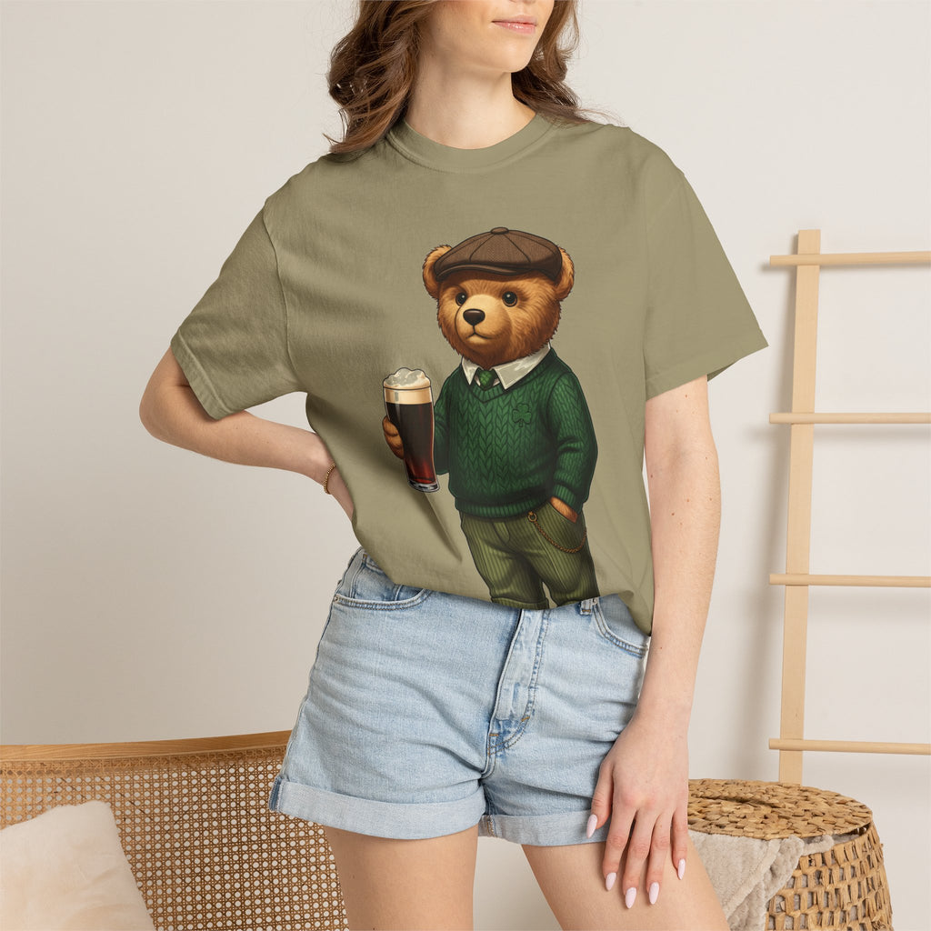 Irish Teddy Bear Pint Shirt, Shamrock Sweater Bear Tee, St Patricks Day Pub Shirt, Irish Gift