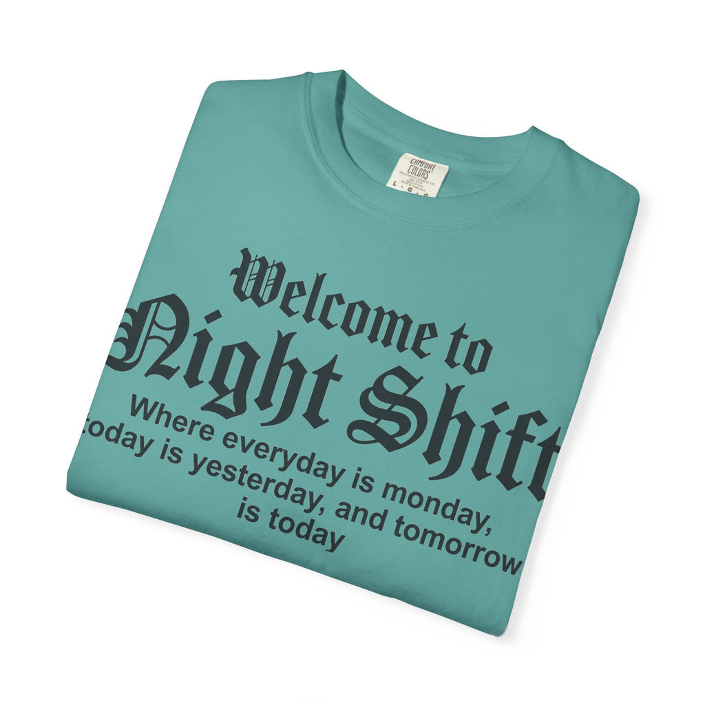 Welcome To Night Shift Bold Shirt, Gothic Type Nurse Tee, Shift Worker Humor Shirt, Nurse Gift