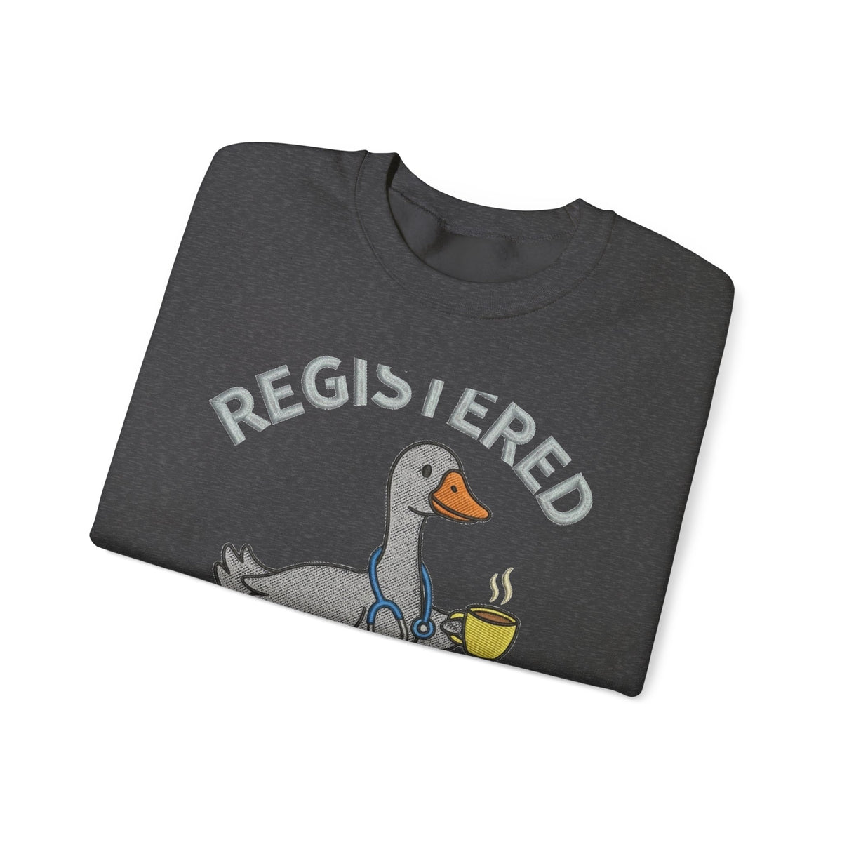 Registered Silly Goose Sweatshirt, Funny Goose Coffee Stethoscope Sweatshirt, Nurse Humor Gift, Silly Goose Nursing Student Sweatshirt, RN S