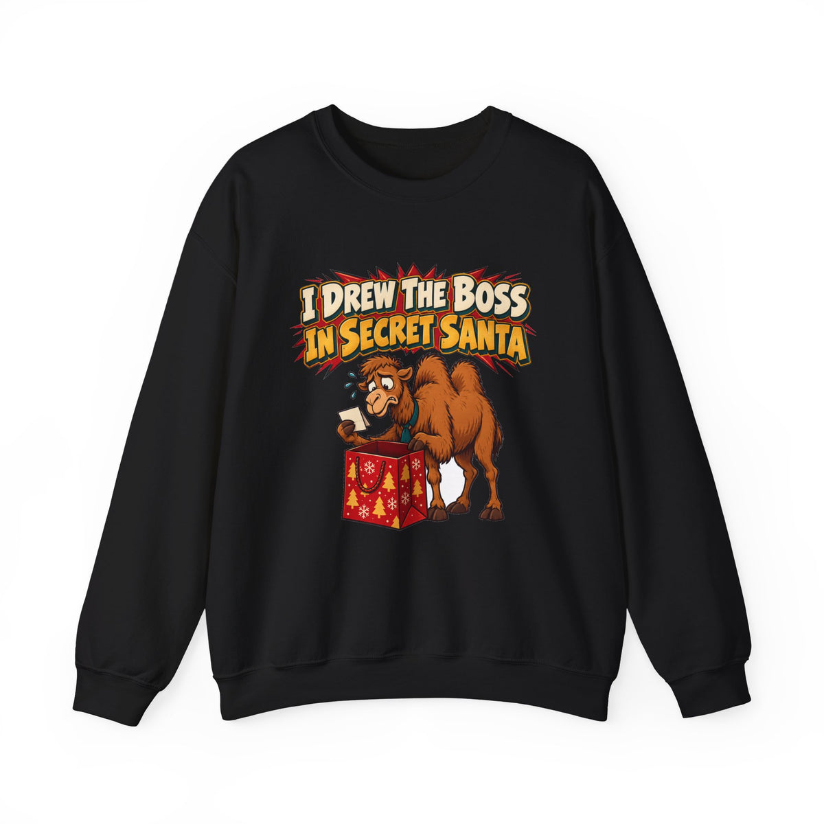 Funny Secret Santa Sweatshirt I Drew The Boss In Secret Santa Shirt, Funny Holiday Gift Tee, Christmas Gift Idea