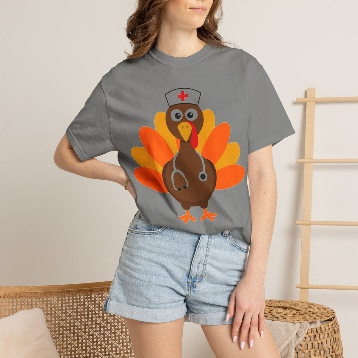 Nurse Turkey Shirt, Funny Thanksgiving Nurse Tee, Stethoscope Turkey Shirt, RN Holiday Gift