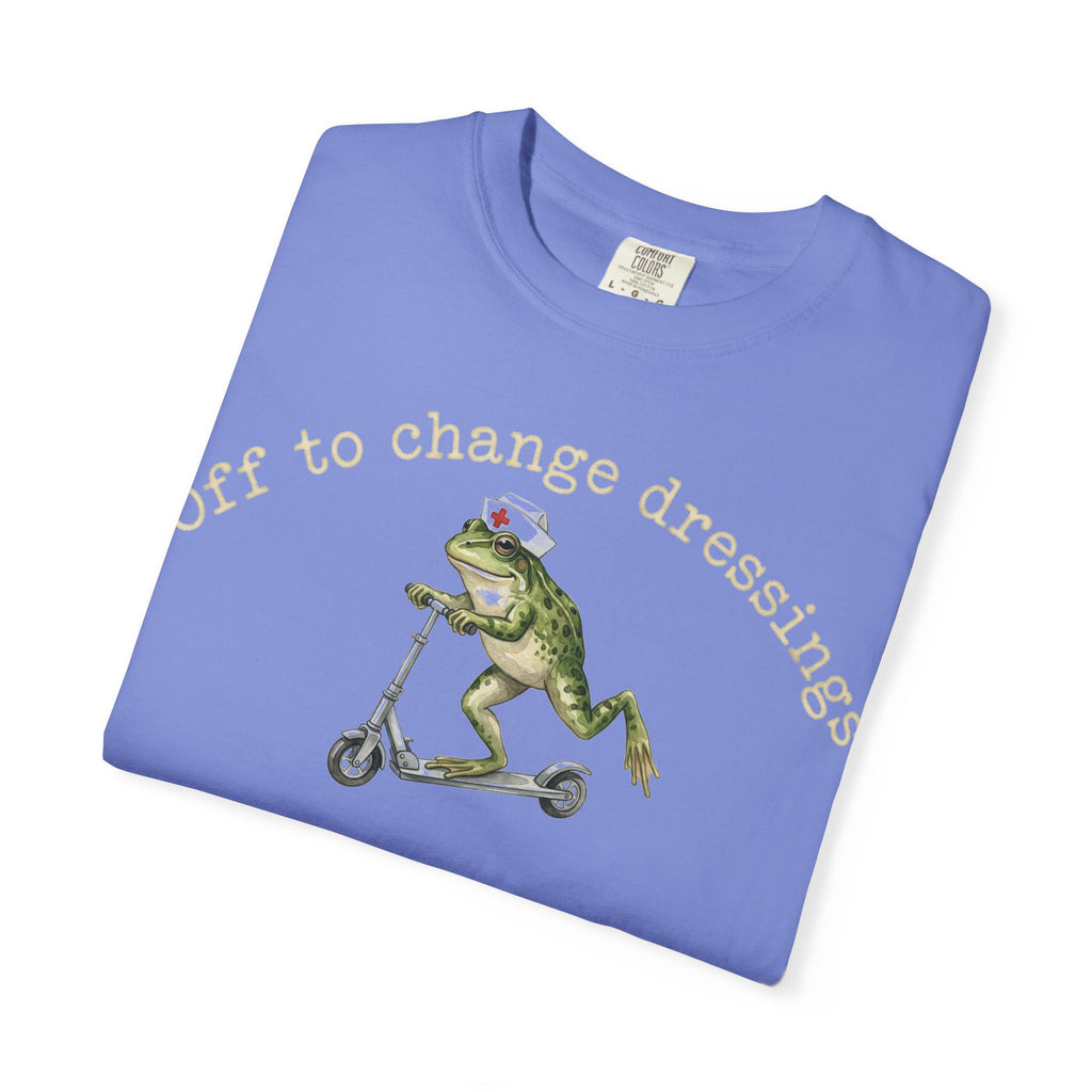 Off To Change Dressings Shirt, Funny Nurse Frog Scooter Tee, Wound Care RN Shirt, Nurse Gift