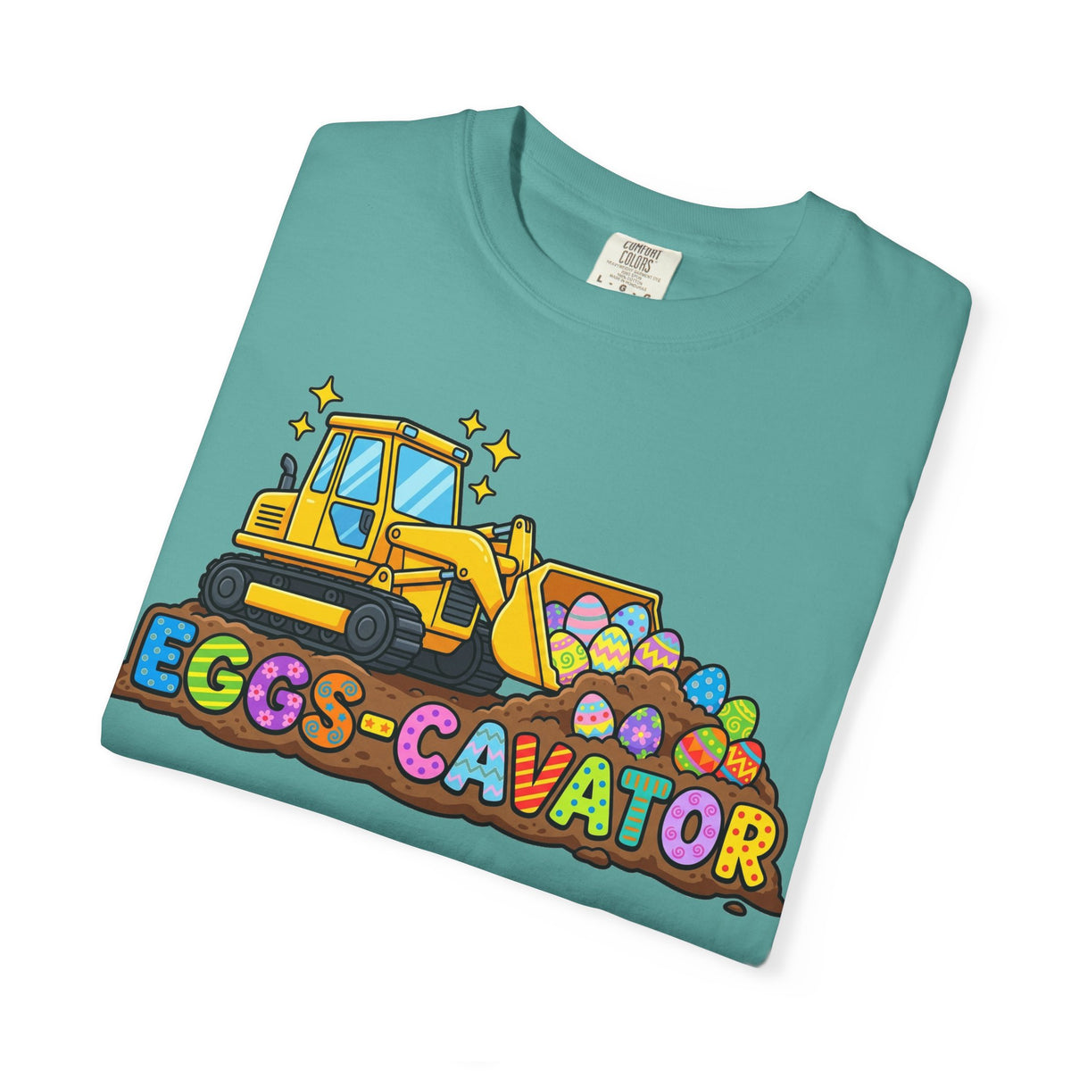 Eggs-Cavator Shirt, Funny Easter Digger Tee, Construction Easter Egg Shirt, Toddler Boy Easter Gift