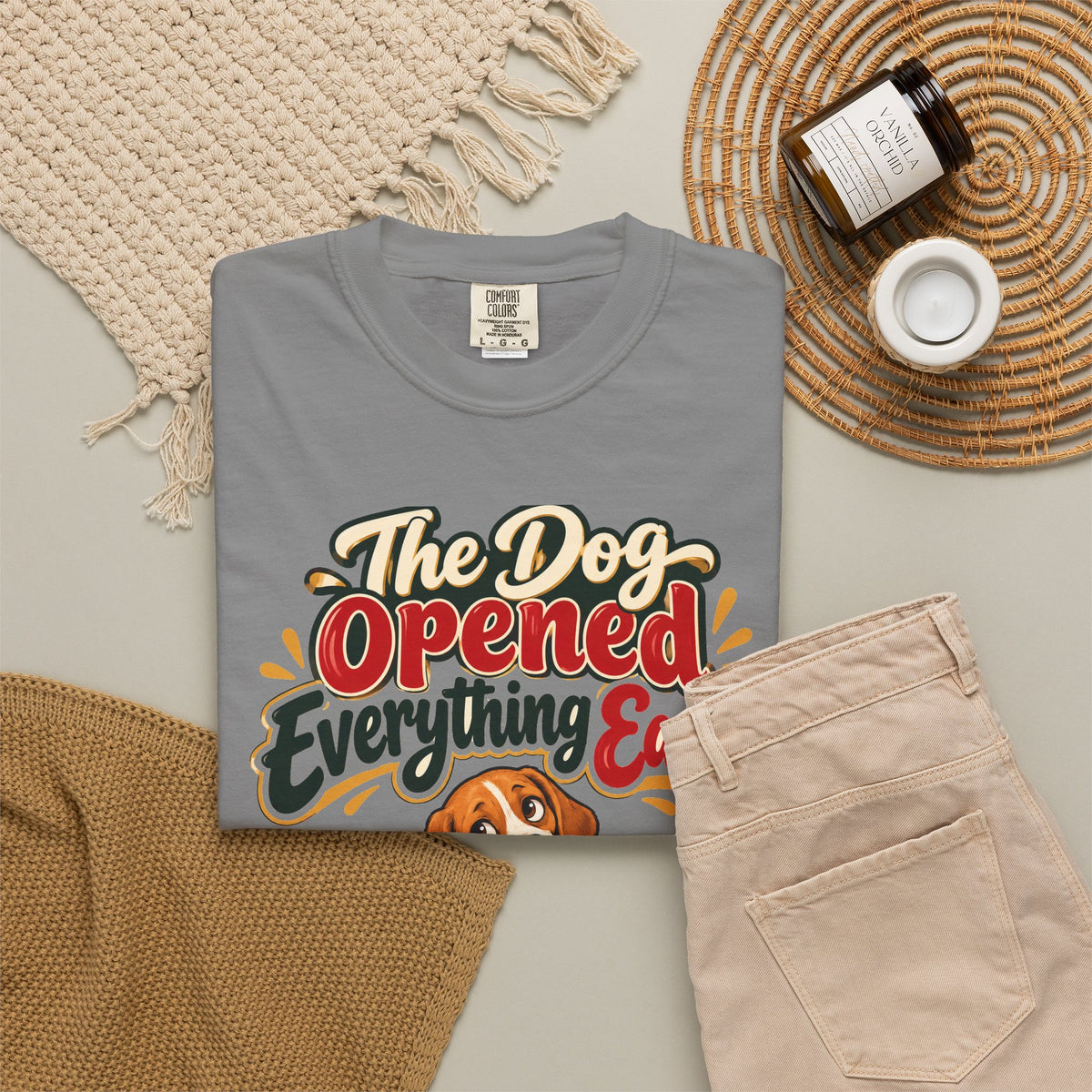 Funny Dog Mom Gift The Dog Opened Everything Early Shirt, Dog Lover Humor Shirt, Christmas Gift for Dog Dad Pet Parent