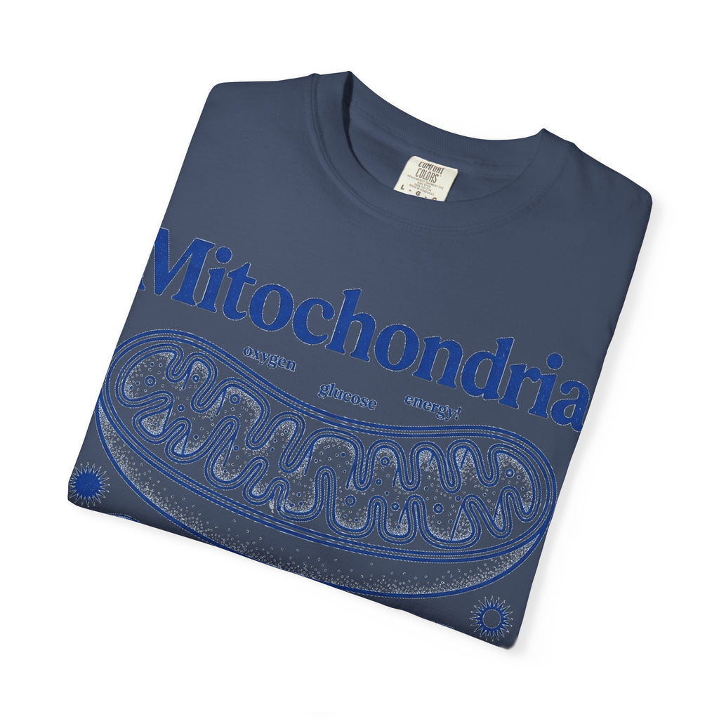 Mitochondria Powering Life Since Forever Tall Shirt, Retro Biology Poster Tee, Science Teacher Shirt, Nerd Gift