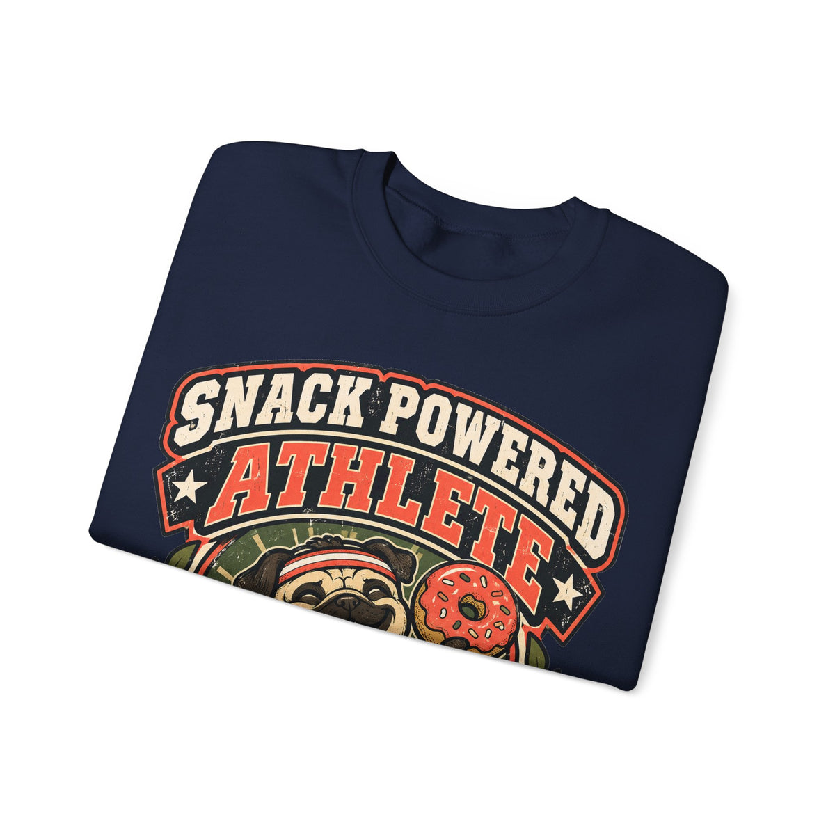 funny gym Sweatshirt Snack Powered Athlete Sweatshirt, Funny Workout Graphic Sweatshirt,