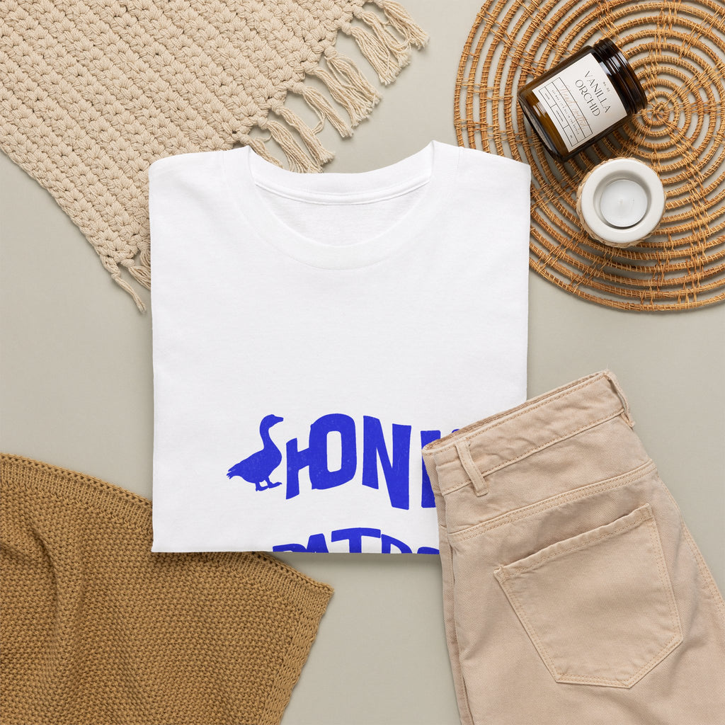 Honk Patrol Goose On Duty Funny T-Shirt | Retro Goose Graphic Tee