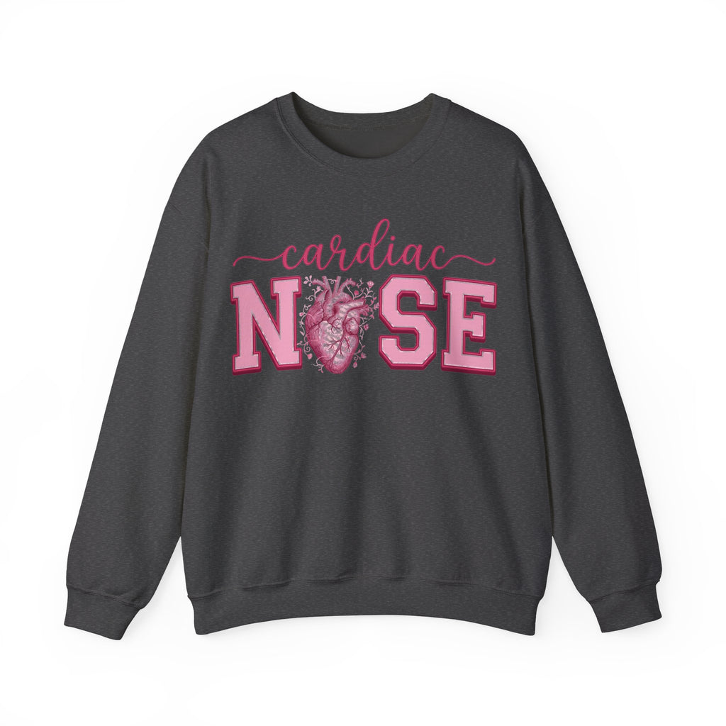 Cardiac Nurse Sweatshirt, Anatomical Heart Nurse Sweatshirt, Pink Varsity Cardiology Nurse Gift, ICU Cardiac RN Sweatshirt, Telemetry Nurse