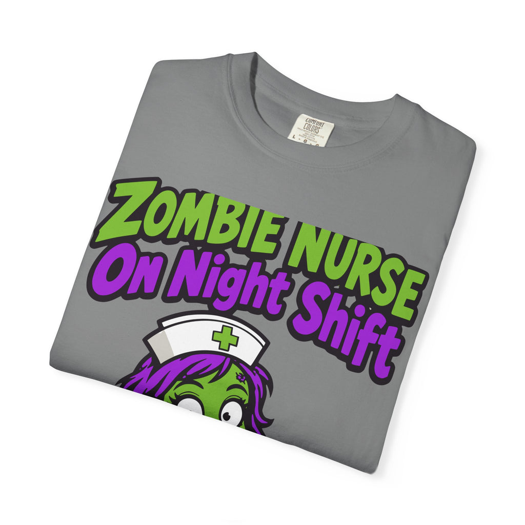 Zombie Nurse On Night Shift Halloween Shirt, Funny Nurse Zombie Tee