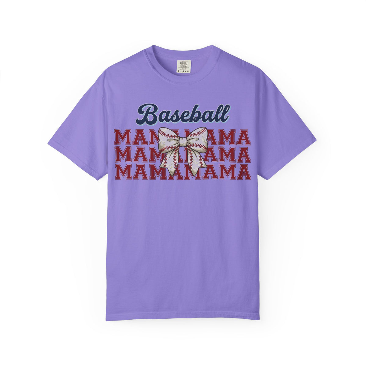 Baseball Mama Shirt, Stacked Varsity Mama Tee, Baseball Bow Mom Shirt, Game Day Baseball Mom Gift