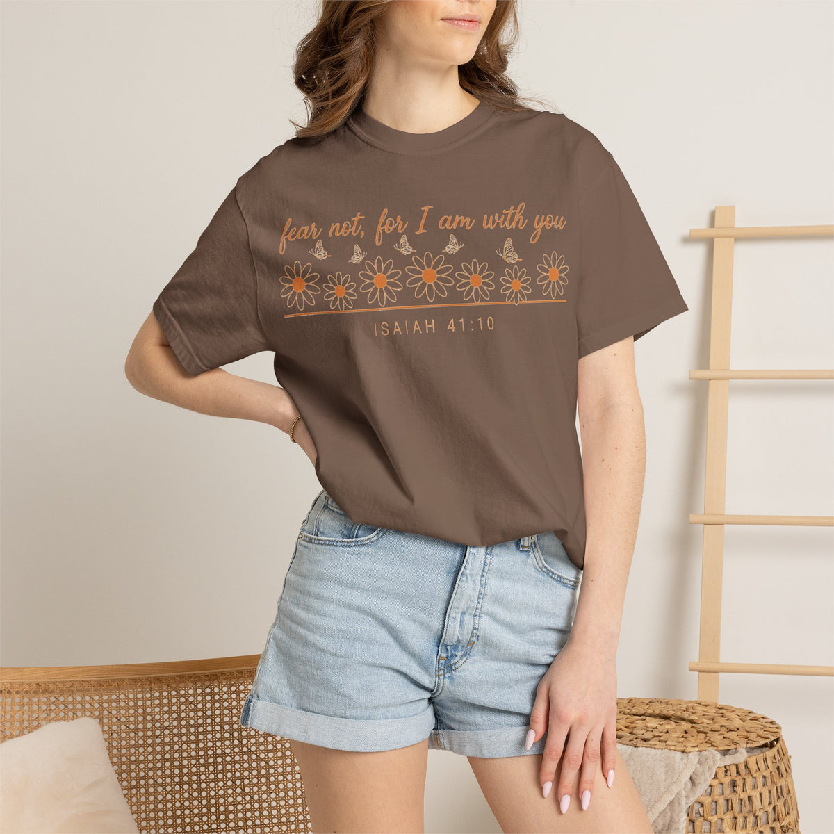 Fear Not For I Am With You Shirt, Isaiah 41:10 Daisy Tee, Christian Bible Verse Shirt, Faith Gift