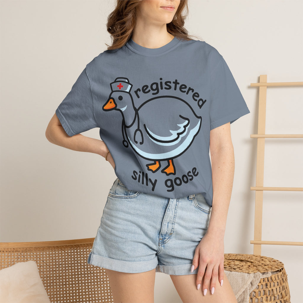 Registered Silly Goose Wide Shirt, Long Neck Nurse Goose Tee, Funny Nurse Shirt, RN Gift