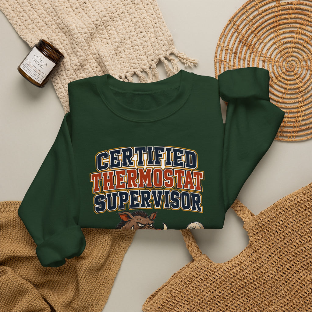 Funny Dad Sweatshirt Certified Thermostat Supervisor Shirt, Funny Dad Gift, Christmas Gift, Funny Tee