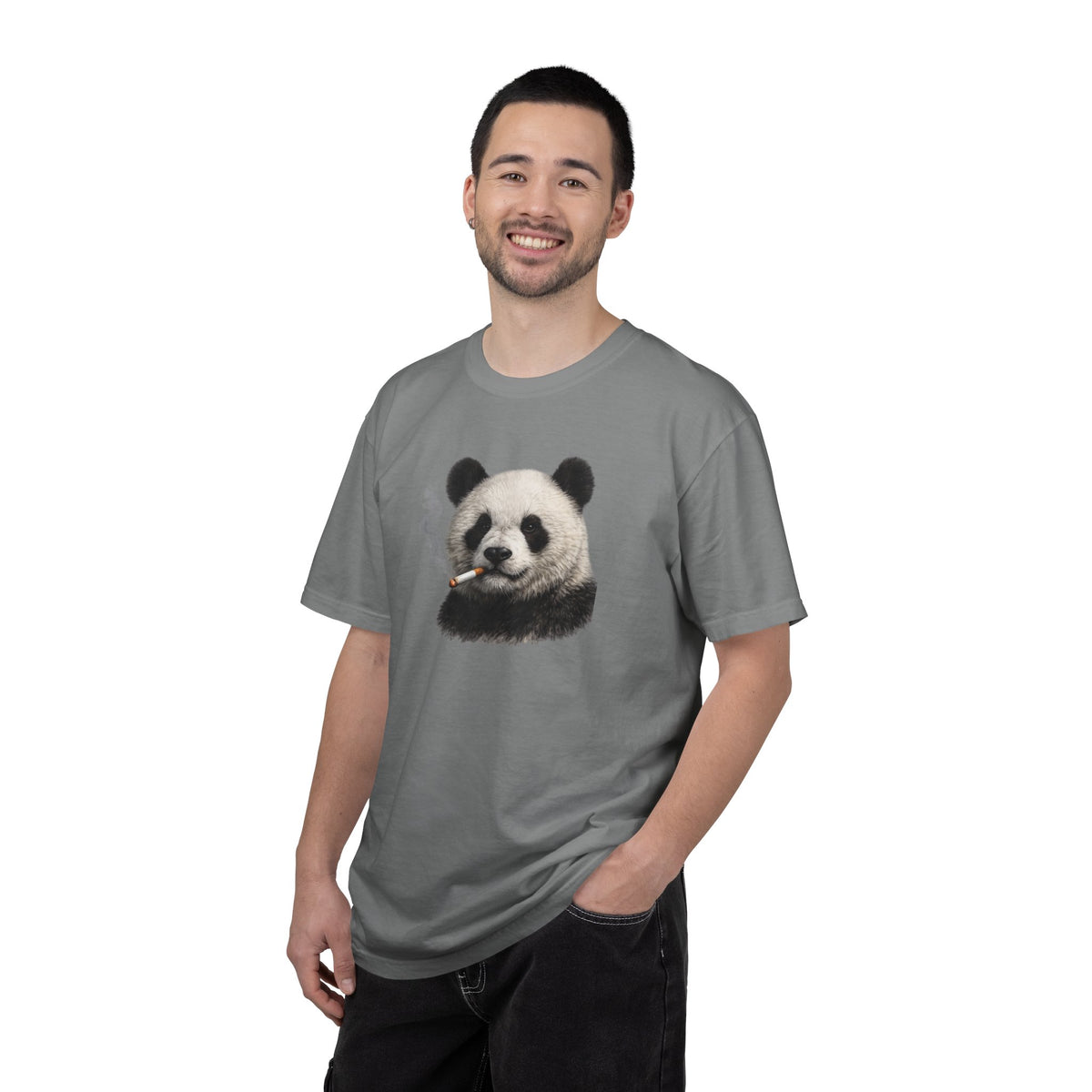Smoky Panda Tee — Graphic Panda Smoking Design T-Shirt