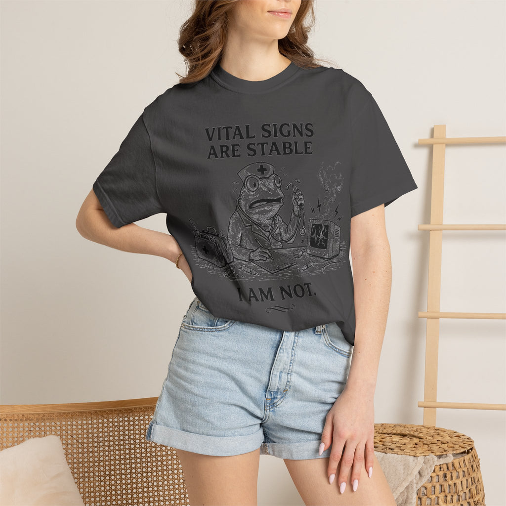 Vital Signs Are Stable I Am Not Shirt, Funny Nurse Frog Tee, Burnt Out RN Shirt, Night Shift Gift