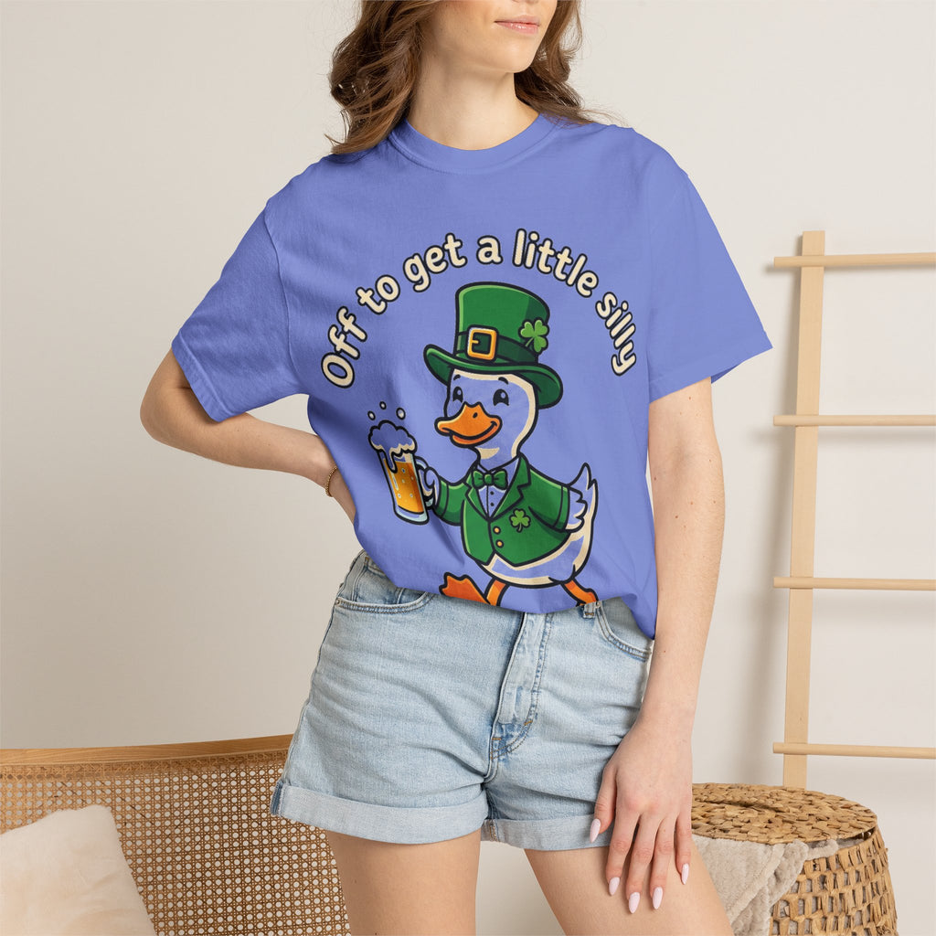 Off To Get A Little Silly Bold Shirt, Leprechaun Duck Beer Tee, Funny St Patricks Day Shirt, Irish Gift