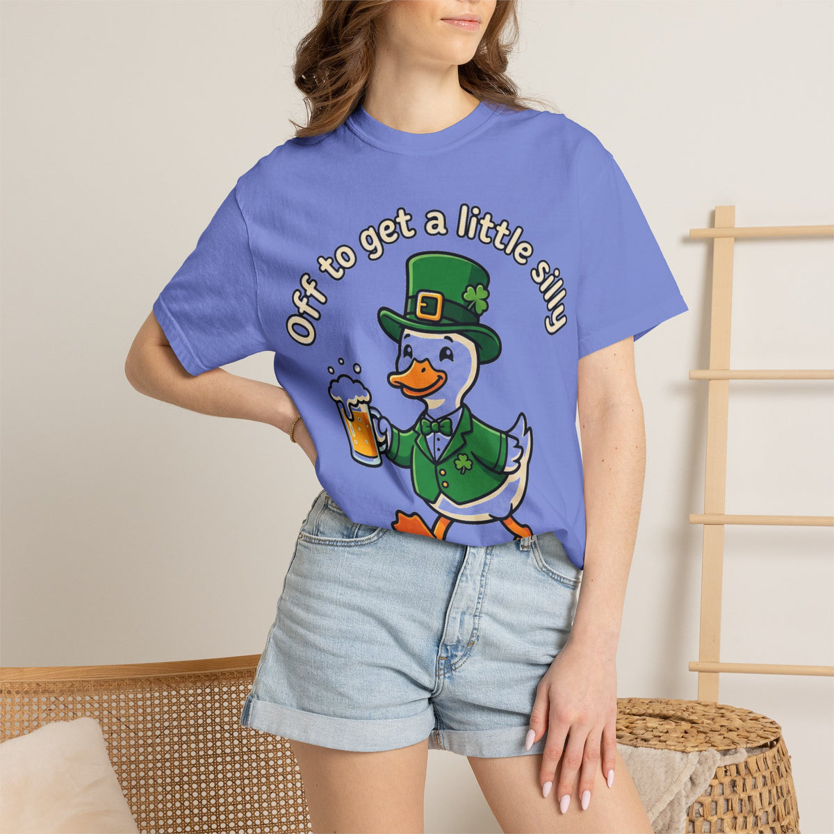 Off To Get A Little Silly Bold Shirt, Leprechaun Duck Beer Tee, Funny St Patricks Day Shirt, Irish Gift