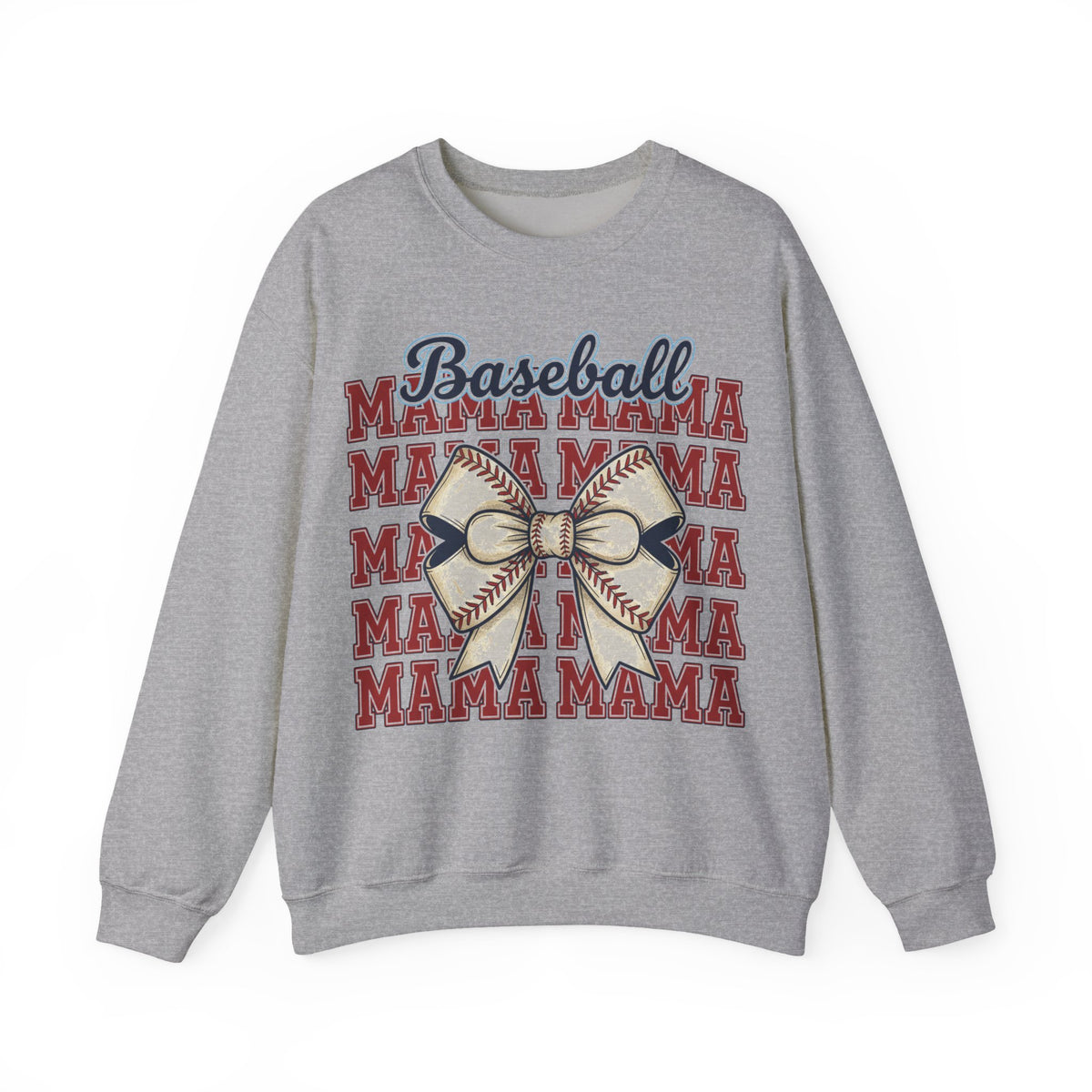 Baseball Mama Sweatshirt, Retro Stacked Mama Baseball Bow Sweatshirt, Baseball Mom Gift, Game Day Sweatshirt, Softball Mama Sweatshirt, Spor