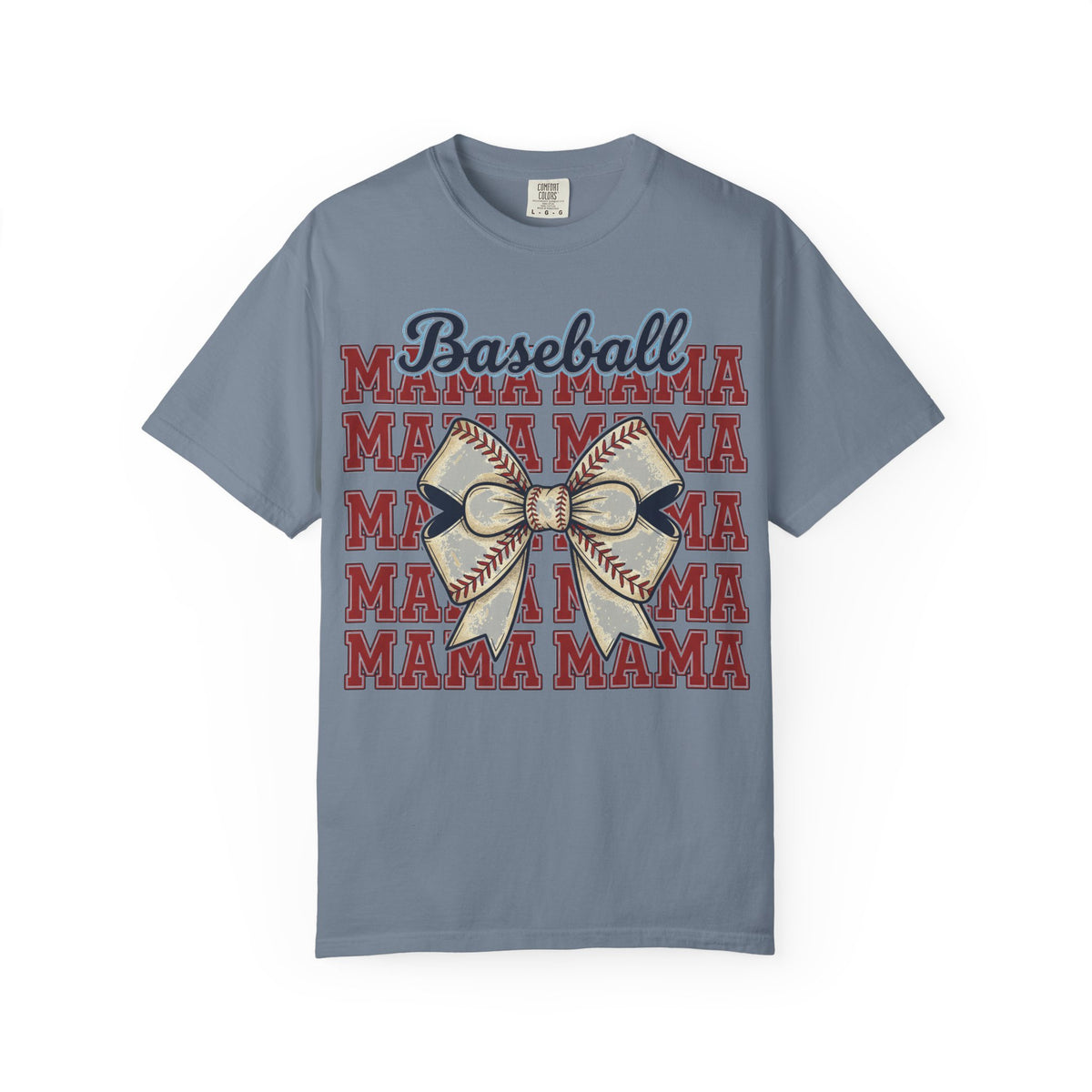 Baseball Mama Big Bow Shirt, Five Row Varsity Mama Tee, Baseball Mom Game Day Shirt, Baseball Mom Gift