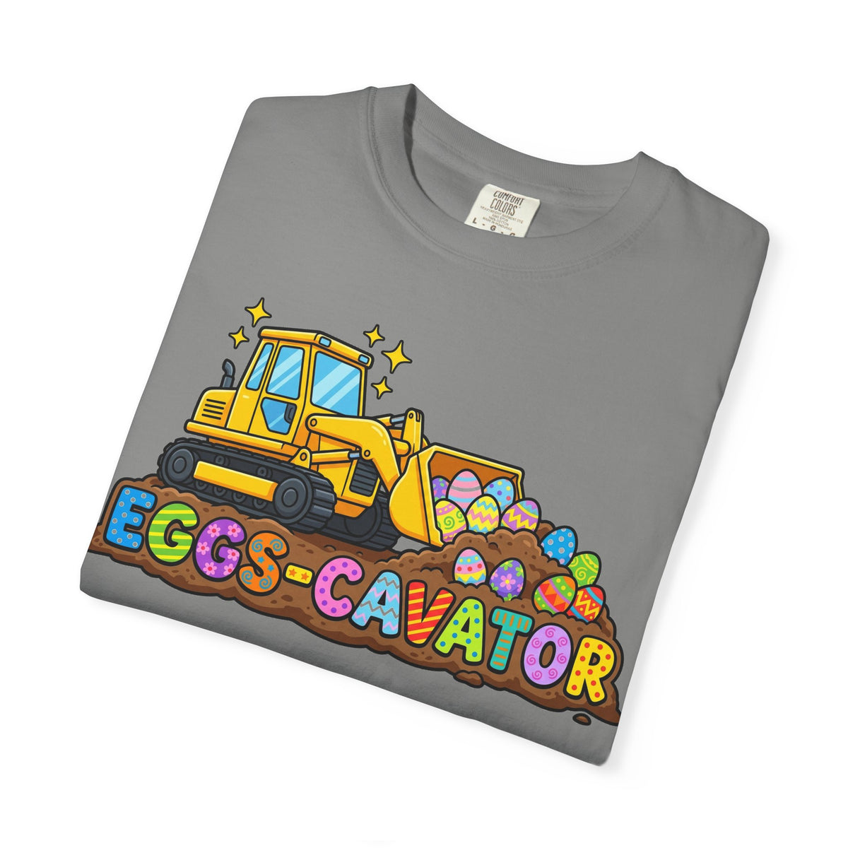 Eggs-Cavator Shirt, Funny Easter Digger Tee, Construction Easter Egg Shirt, Toddler Boy Easter Gift