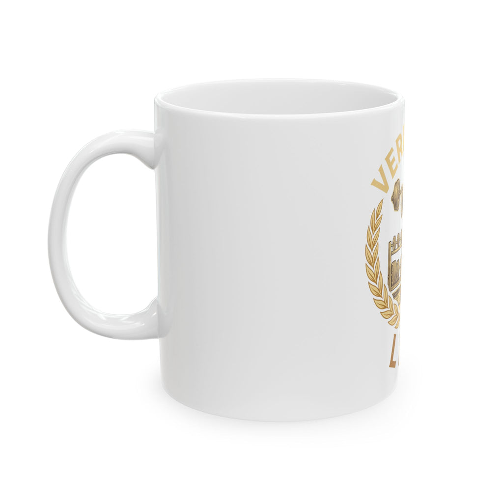 Verily I Do Lift Mug, Funny Gym Lover Gift for Him Her, Workout Christmas Gift, Coffee Mug 11oz 15oz