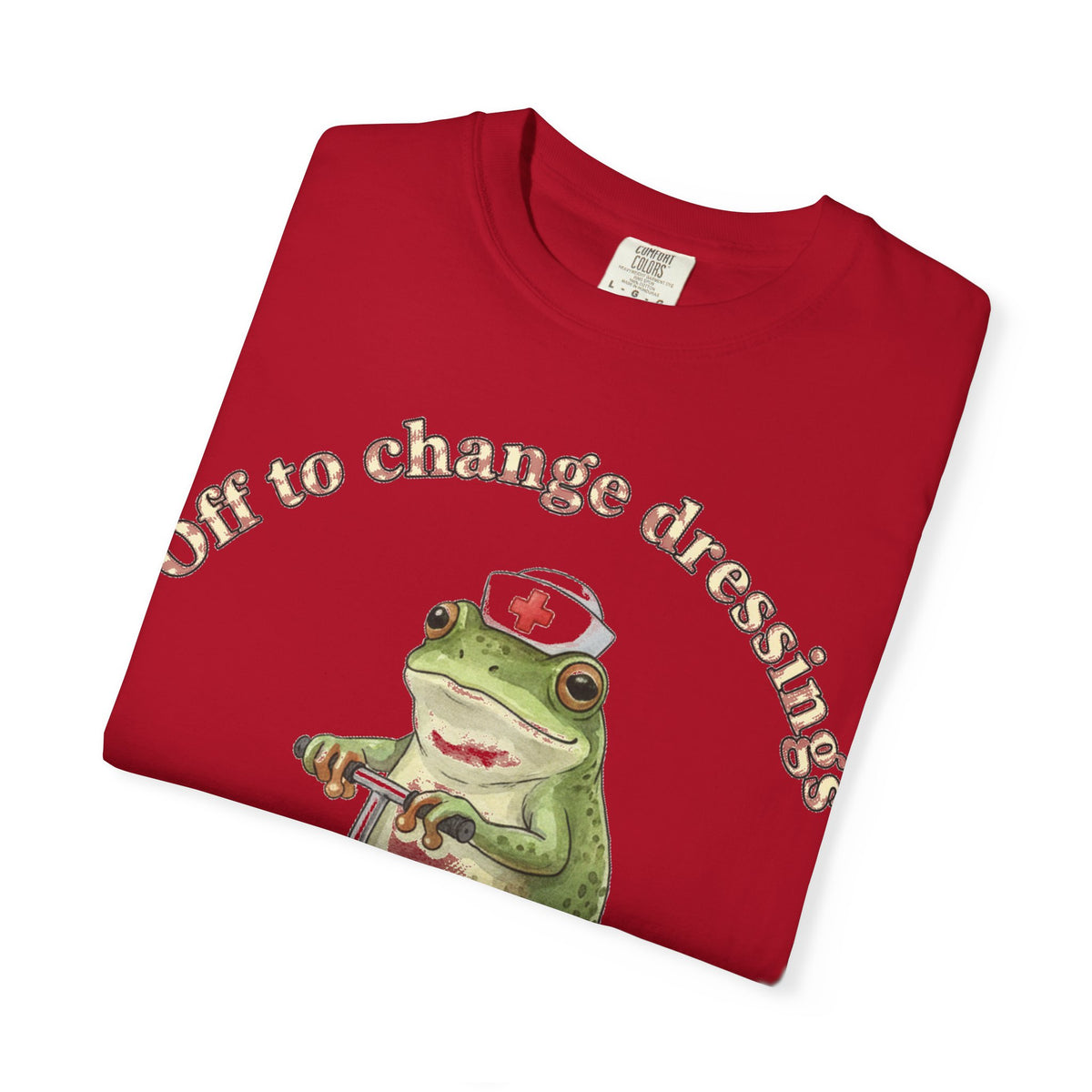 Off To Change Dressings Shirt, Funny Nurse Frog Scooter Tee, Wound Care Nurse Shirt, RN Gift